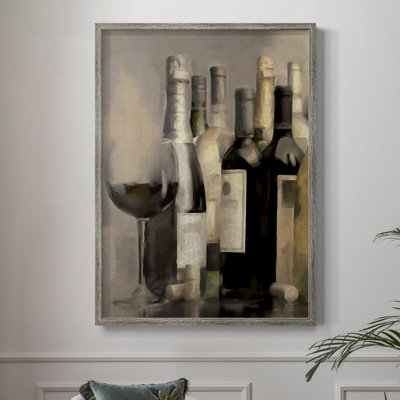 Étagère à vin II, reproduction encadrée - bois massif 50205