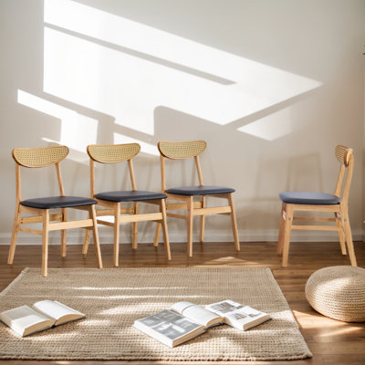 Ensemble de 4 chaises d'appoint rembourrées Charisa