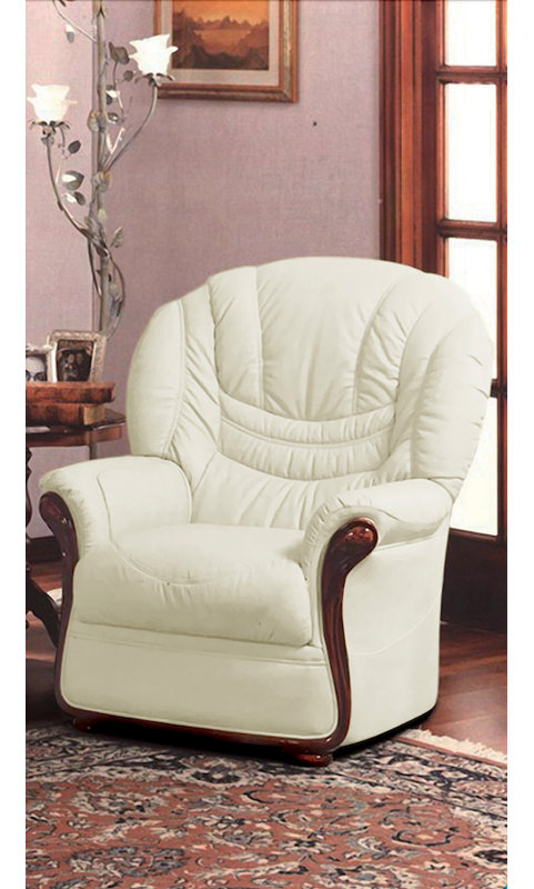 Kinsman Faux Leather Armchair, Beige