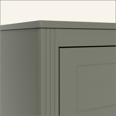 Commode double à 6 tiroirs, armoire de rangement moderne avec poignées en métal et pieds en bois massif, organisateur de tiroir pour chambre d'enfant, commode en bois robuste avec préinstallé