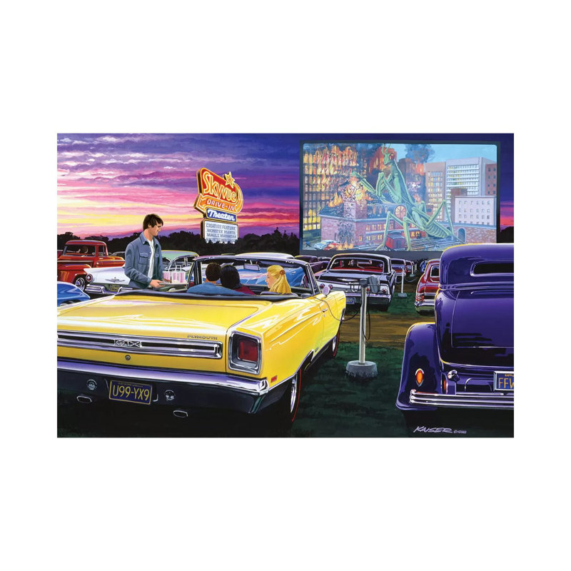 Sky View Drive-in by Bruce Kaiser - Wrapped Canvas Print, 66.04 cm H x 45.72 cm W x 1.91 cm D