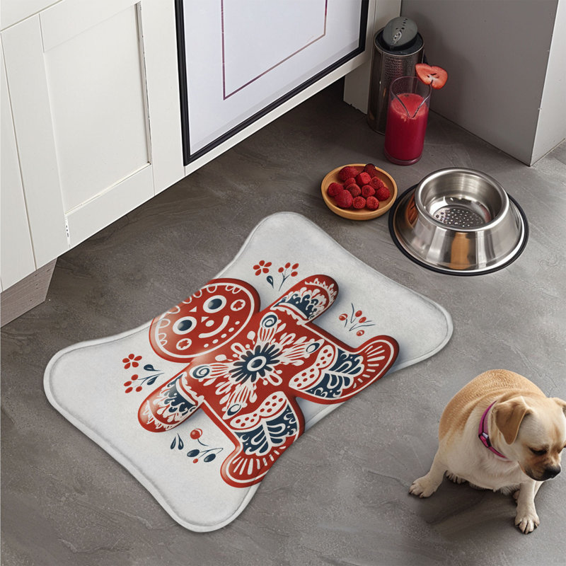 Scandinavian Holiday - Tapis d'alimentation en os 1 pièce, Petit (14 po)