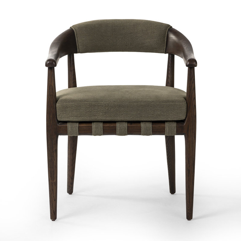 Fauteuil en cuir Clendon, Lin pierre Laken