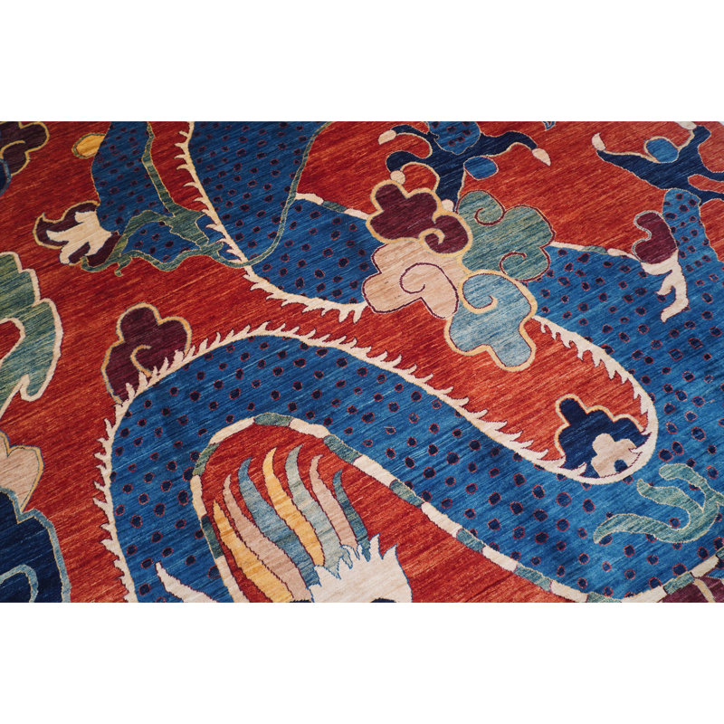 Tapis rouge noué à la main de haute qualité
