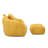 Boneless Bean Bag Chair Floor Sofa With Footstool-697919577
