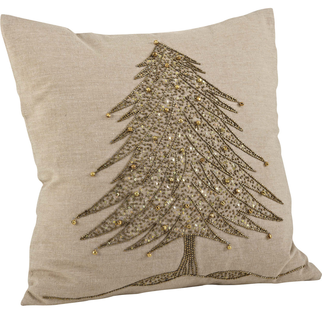 Sapin de Noël Sapin de Noël Square Cotton Throw Pillow Saro 