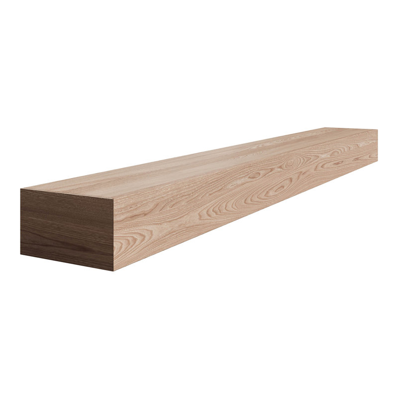 5.25 In. D X 9.25 In. W X 48 In. L Unfinished White Oak Wood Mantel, 72" L, Natural Ash