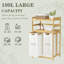 Rangement en bambou pour panier à linge