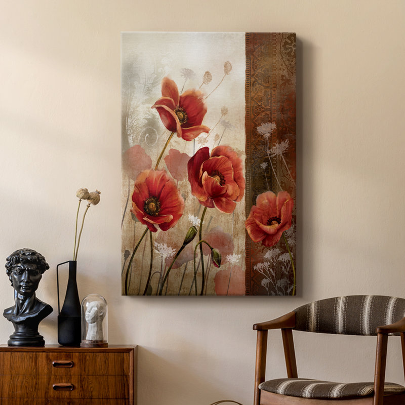 Wild Poppies II - galerie sur mesure, H 36 po x l 24 po