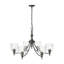 Iselle 9 Light Chandelier with Hammered Water Glass Shade-1165394145