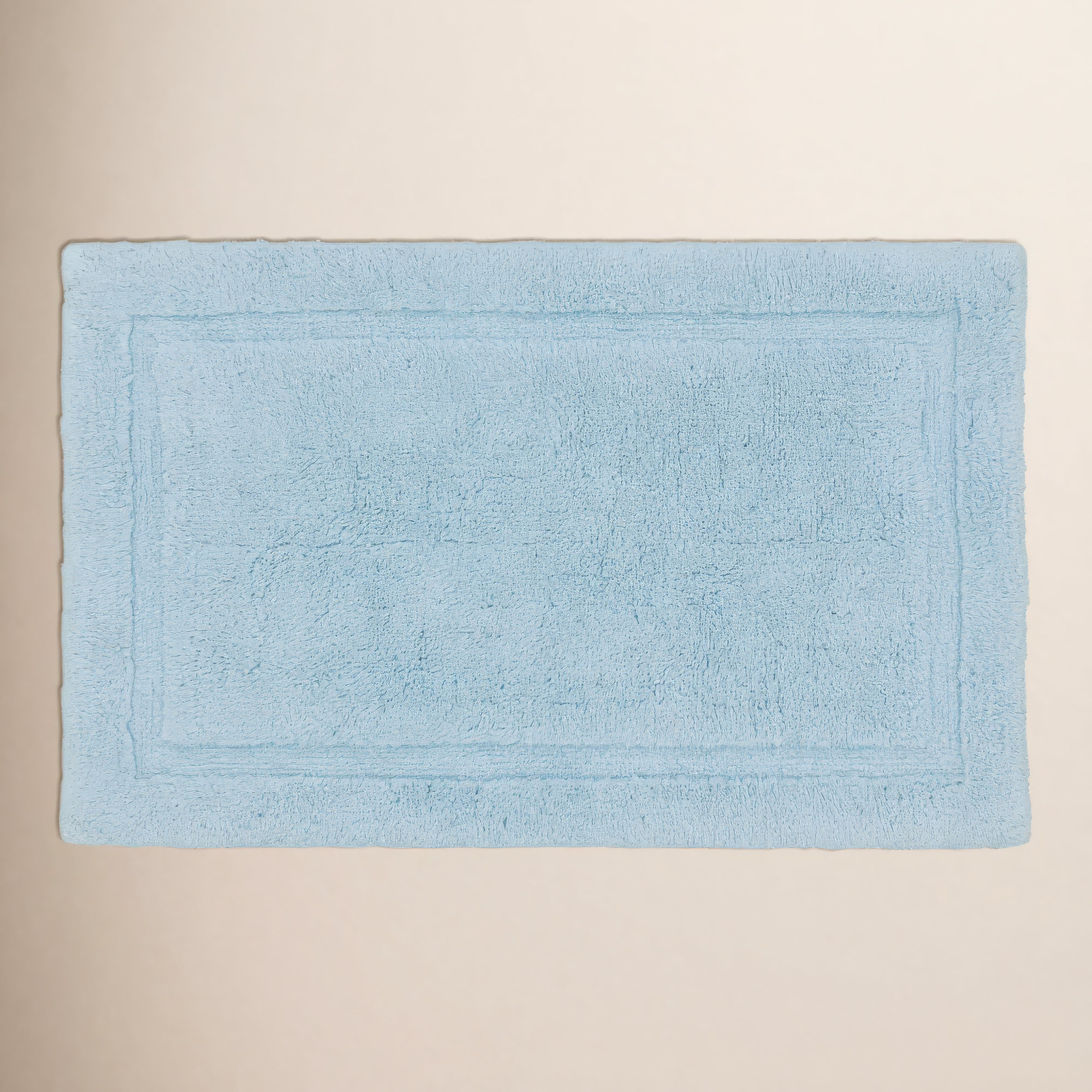 Rane Plush Cotton Bath Mat, Pale Blue, 20"W x 32"L