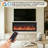 60" Recessed or Wall Mounted Electric Fireplace Heater, 12 Flame Colors, Google & Alexa Compatible, Logs & Crystals, Remote Control-1287477655