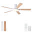 Ventilateur de plafond blanc 52 pouces avec lumière et télécommande Mordern-1207026136
