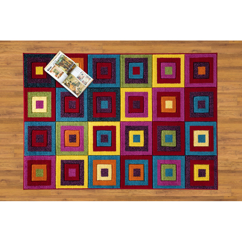 Aranka Geometric Area Rug, Rectangle 60 x 110cm