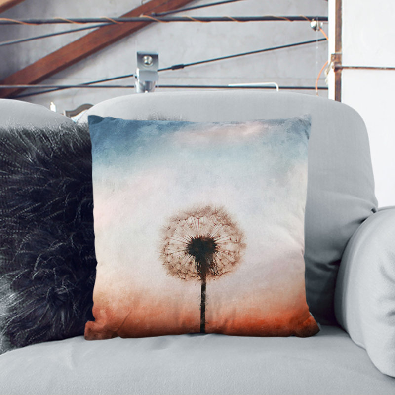 Floral Square Throw Cushion, 55cm H x 55cm W x 20cm D