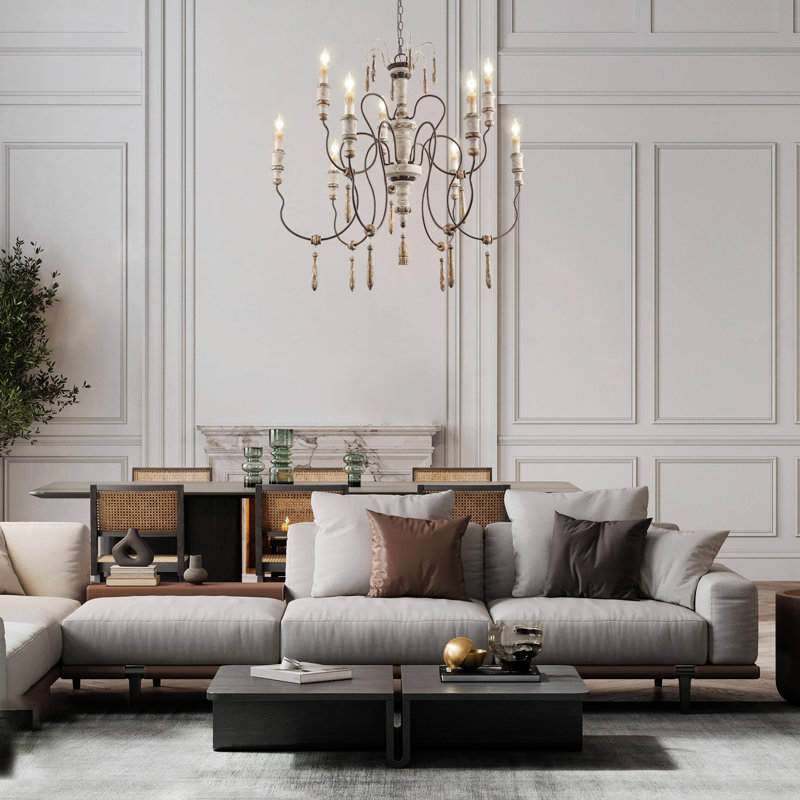 Lustre traditionnel 9 lumières l 39 po Freddi
