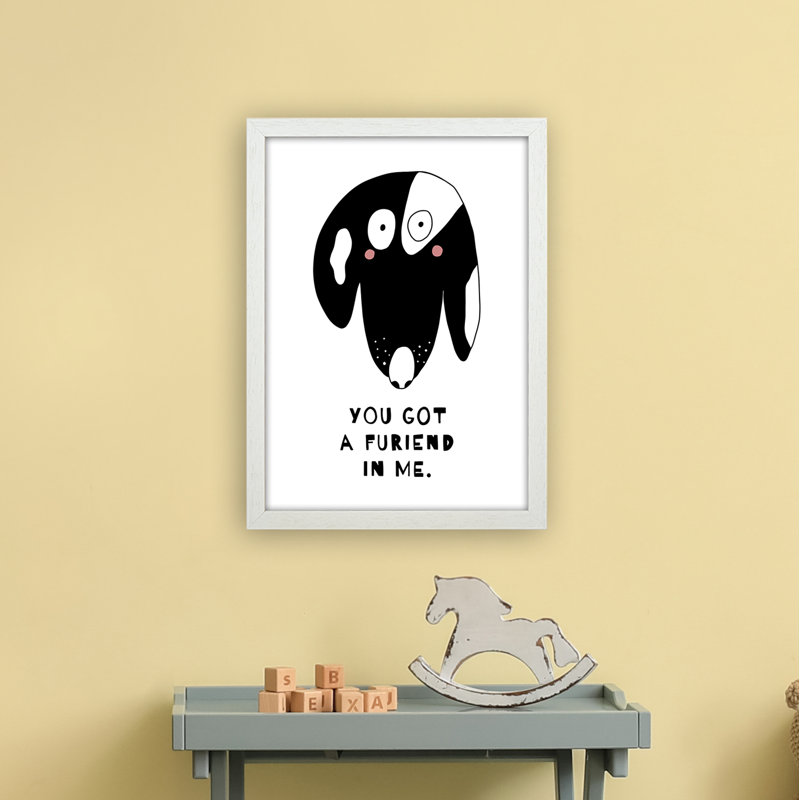 Dog by Miniofmine - Print, Brown Framed, 46cm H x 34cm W x 3cm D