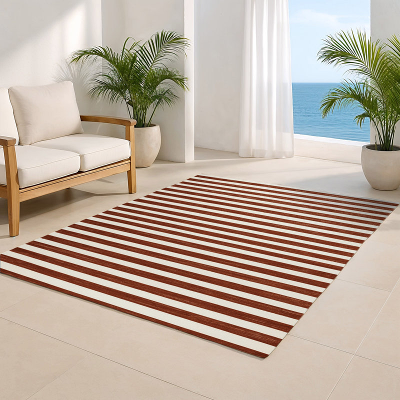 Tapis intérieur / extérieur brun HorizontalStripes