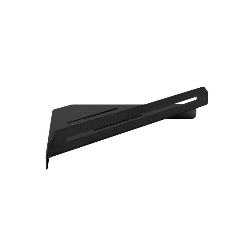 Tablette de douche de coin flottante 14 pouces Seachrome; Finition noir mat, Noir mat