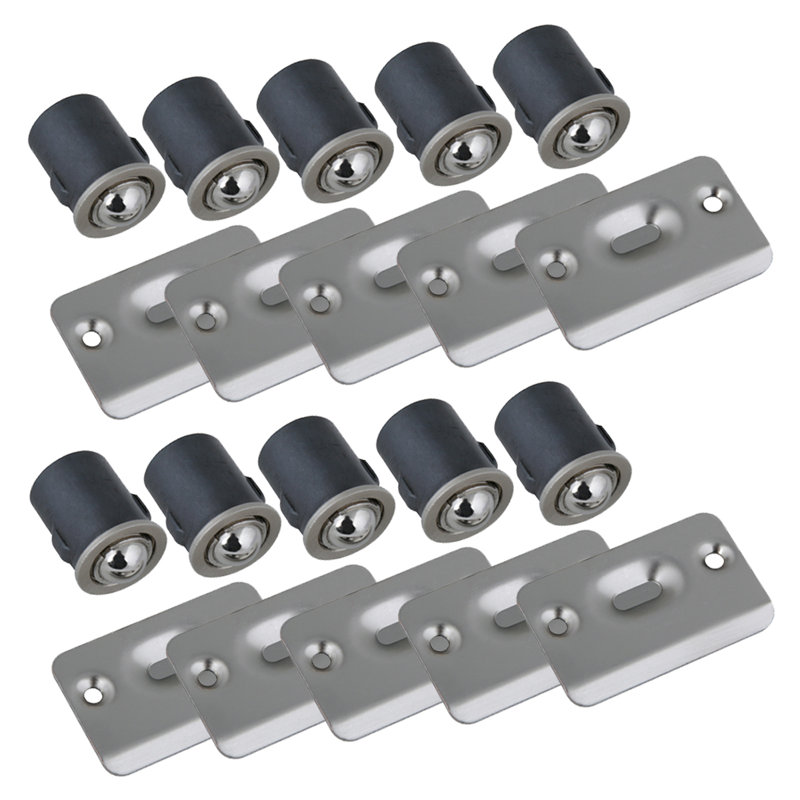 Drive-In Ball Catch, Satin Nickel, 1.4" H x 1" W x 2.25" D