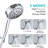 High Handheld Shower, 5 Settings, , Abs Produced Shower Head With Spray Modes, , Made-124583709