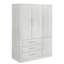 Armoire penderie 4 portes avec 3 tiroirs-114223580