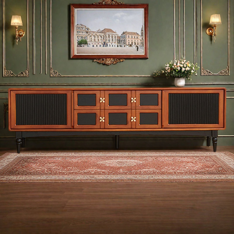 Meuble télé de style américain rétro, H 21,5 po x L 82,7 po x l 15,7 po