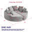 Fauteuil inclinable convertible rond 78,5 po avec coussin pour le cou et canapé-lit 2 en 1-133054762