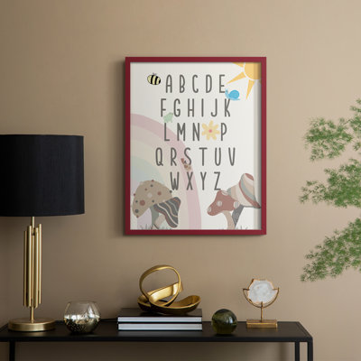 «Garden Magic Alphabet», reproduction encadrée - bois massif