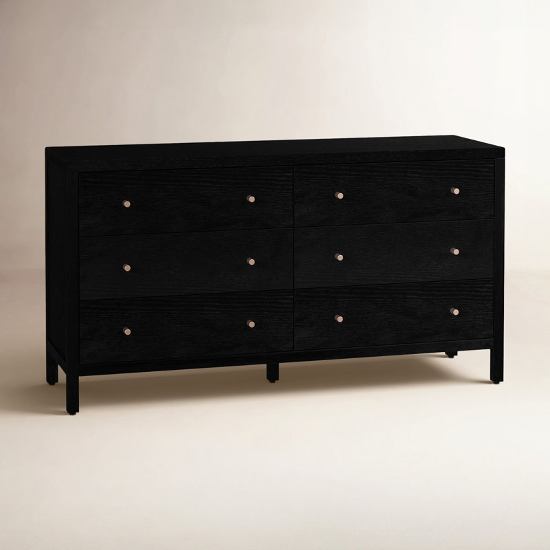 Sloane 6 Drawer Dresser, Black