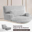Chaise longue moderne avec repose-pieds mobile et coussin (ensemble de 2)-115747911