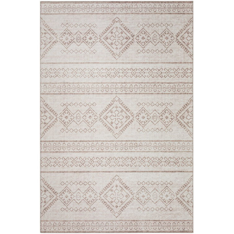 Tapis gris tissé à la machine Ancalin