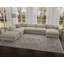 Tapis oriental gris en polyester tissé à la machine Meethu-581606017