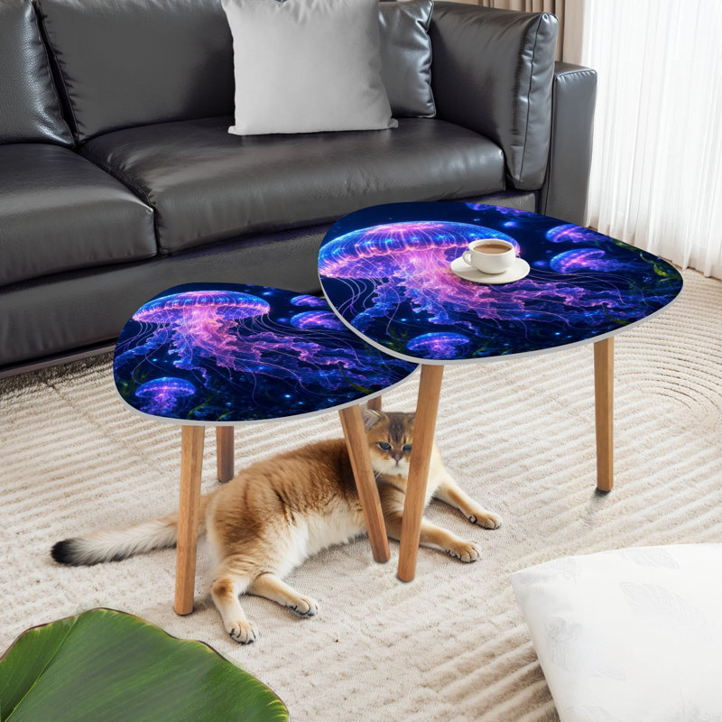 Ensemble de 2 tables basses gigognes Triangle