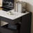 Rock slab countertop double-drawer writing desk-2127520794
