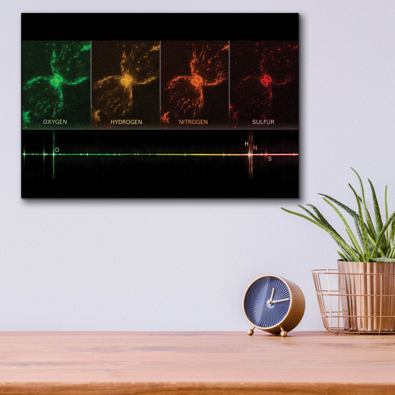  Art mural en verre acrylique «Southern Crab Nebula» par la NASA, H 12 po x l 16 po x P 0,13 po