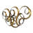 38.5x22x4.2" Gold Leaf Wall Accessory Piece, Living Room Bedroom Office Decoration, Solid Metal Construction, Effortless Installation, Iron Product Decor Adornment, Easy To Mount, Made