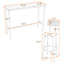 Ensemble de table de salle à manger 3 pièces peu encombrant avec sièges rembourrés et structure durable pour les petits espaces-747284747-753359713-753359714