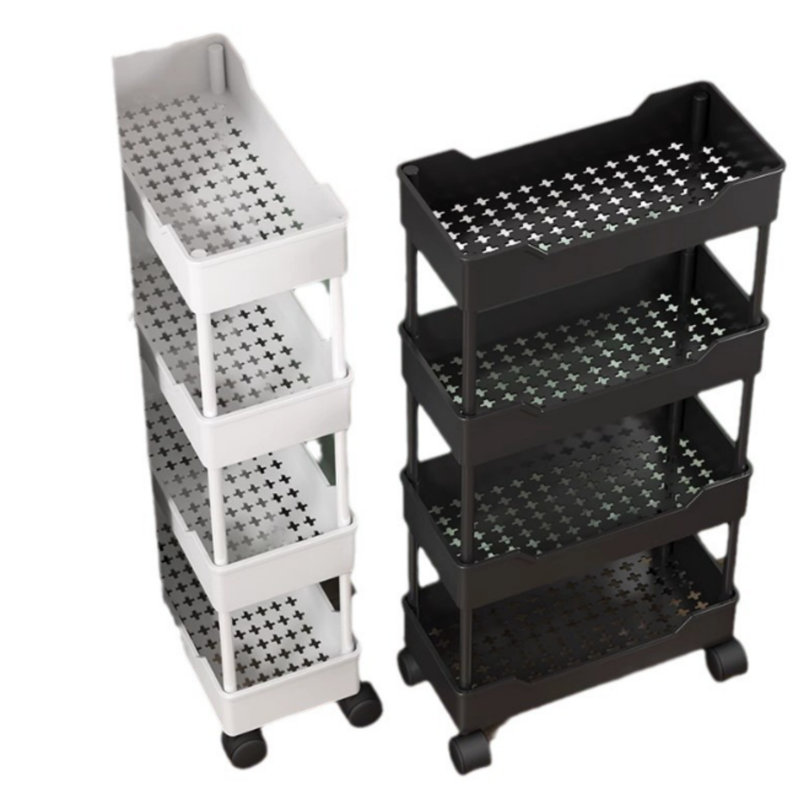 Support de rangement multicouche conçu pour les espaces étroits; s'adapte parfaitement sans prendre beaucoup de place; Rangement polyvalent pour les cuisines, les réfrigérateurs, les salles de bain et les toilettes.
