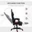 Fauteuil de jeu en cuir polyuréthane de bureau de course avec dossier inclinable, dossier lombaire, hauteur réglable-399962314