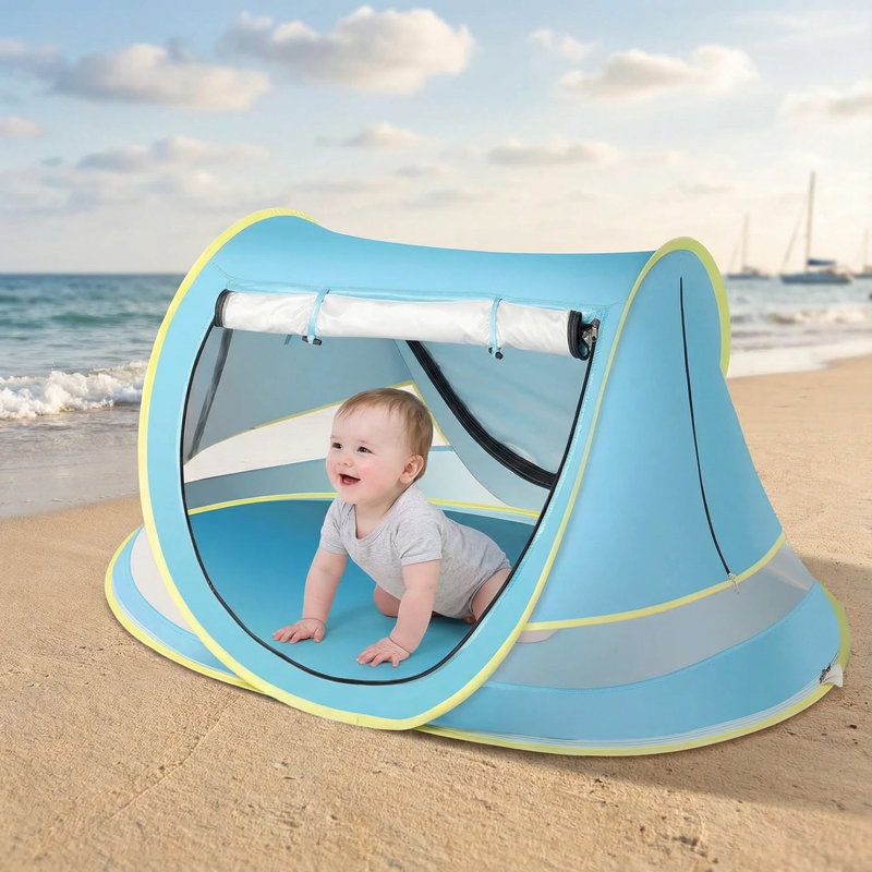 Tente de plage Wilwolfer pour bébé, Bleu