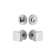 Viaggio Circolo Leather Texture Rosette Complete Entry Set with Quadrato Knob