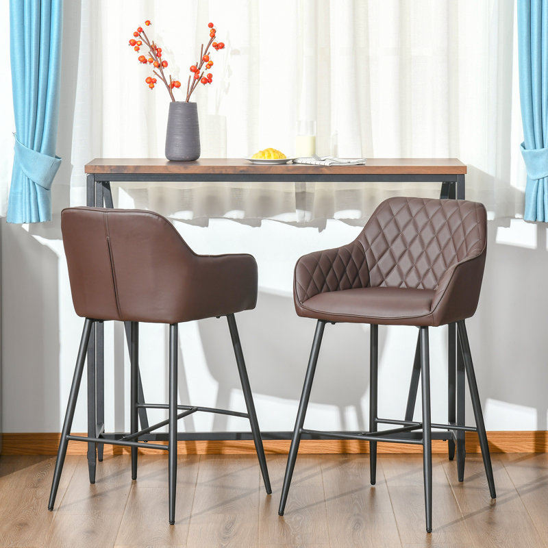 Dray Upholstered Counter Stool with Metal Frame