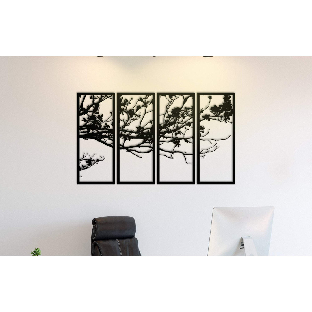 Handmade Trees And Nature Wall Decor on Metal