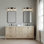 Meuble-lavabo double 72 po avec plateau en marbre d'ingénierie Soma