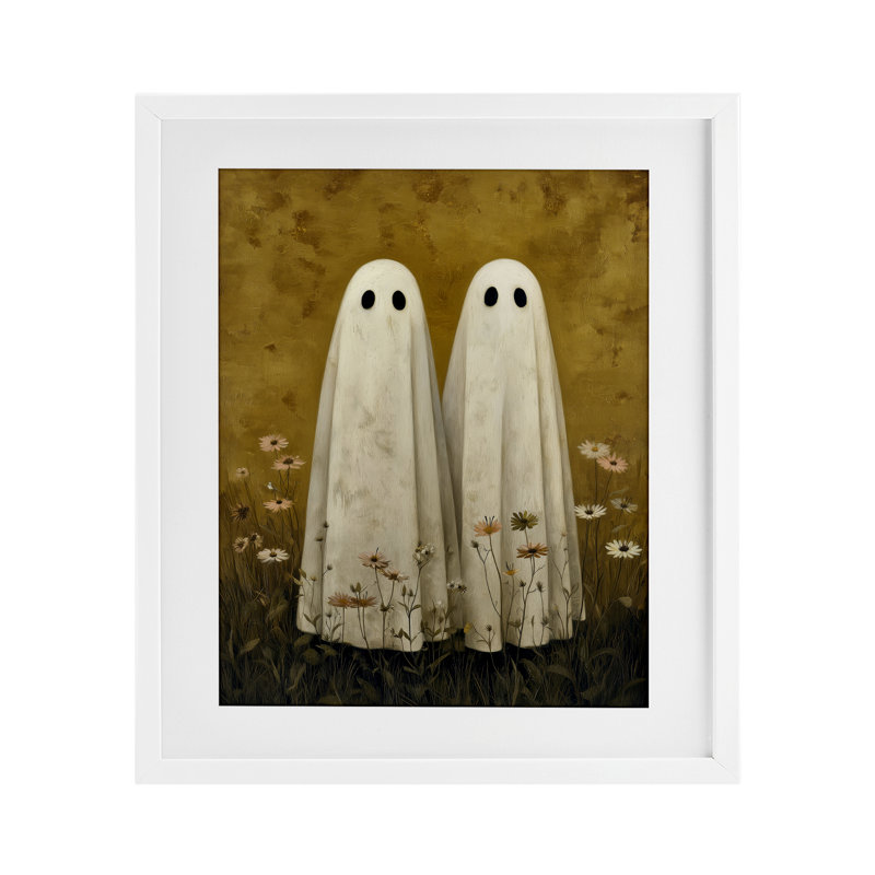 «Old World Ghost Couple», reproduction sous verre encadrée, conception par Arlington Prints, H 21 po x l 17 po