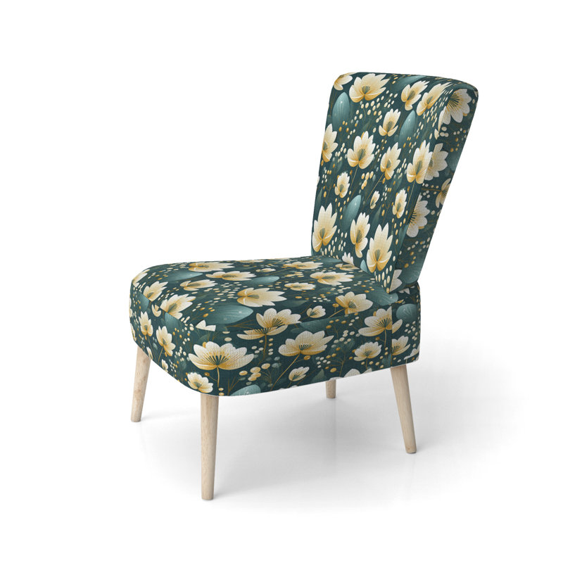Chaise d'appoint vintage rembourrée en velours Marvel Blooms I Vintage