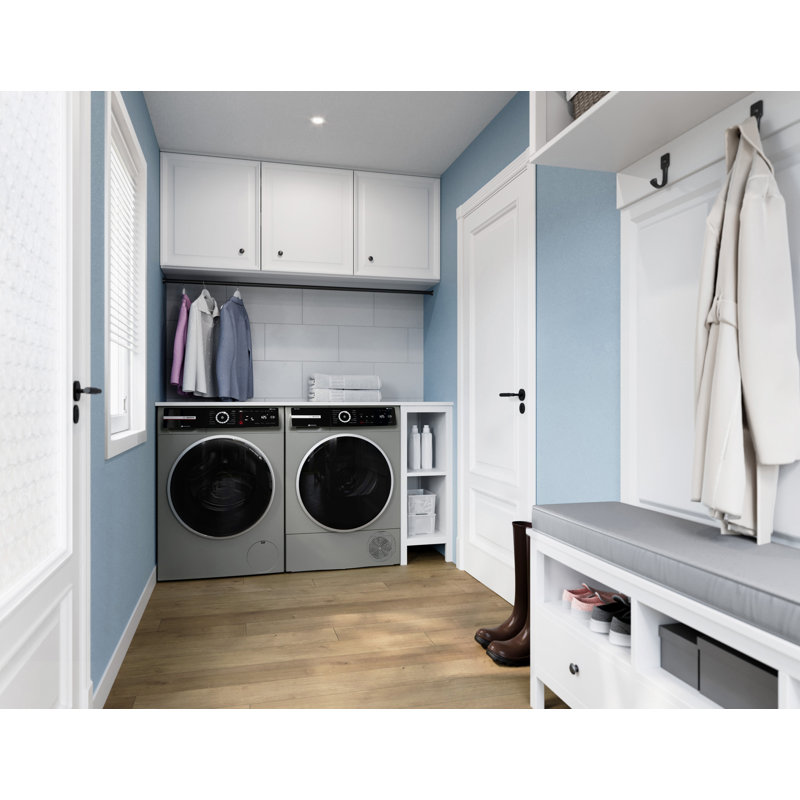 800 Series 2.4-Cu. Feet High Efficiency Stackable Steam Cycle Smart Front-Load Washer ( Pearl Steel ) ENERGY STAR