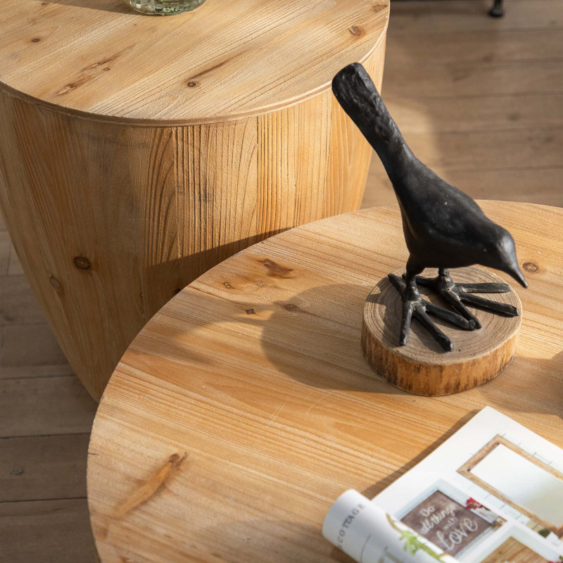 Bucket Shaped Coffee Table Set(Two-Piece Set)