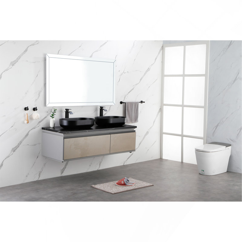 24*14*5.5  Matte Shell  Bathroom Sink, Black